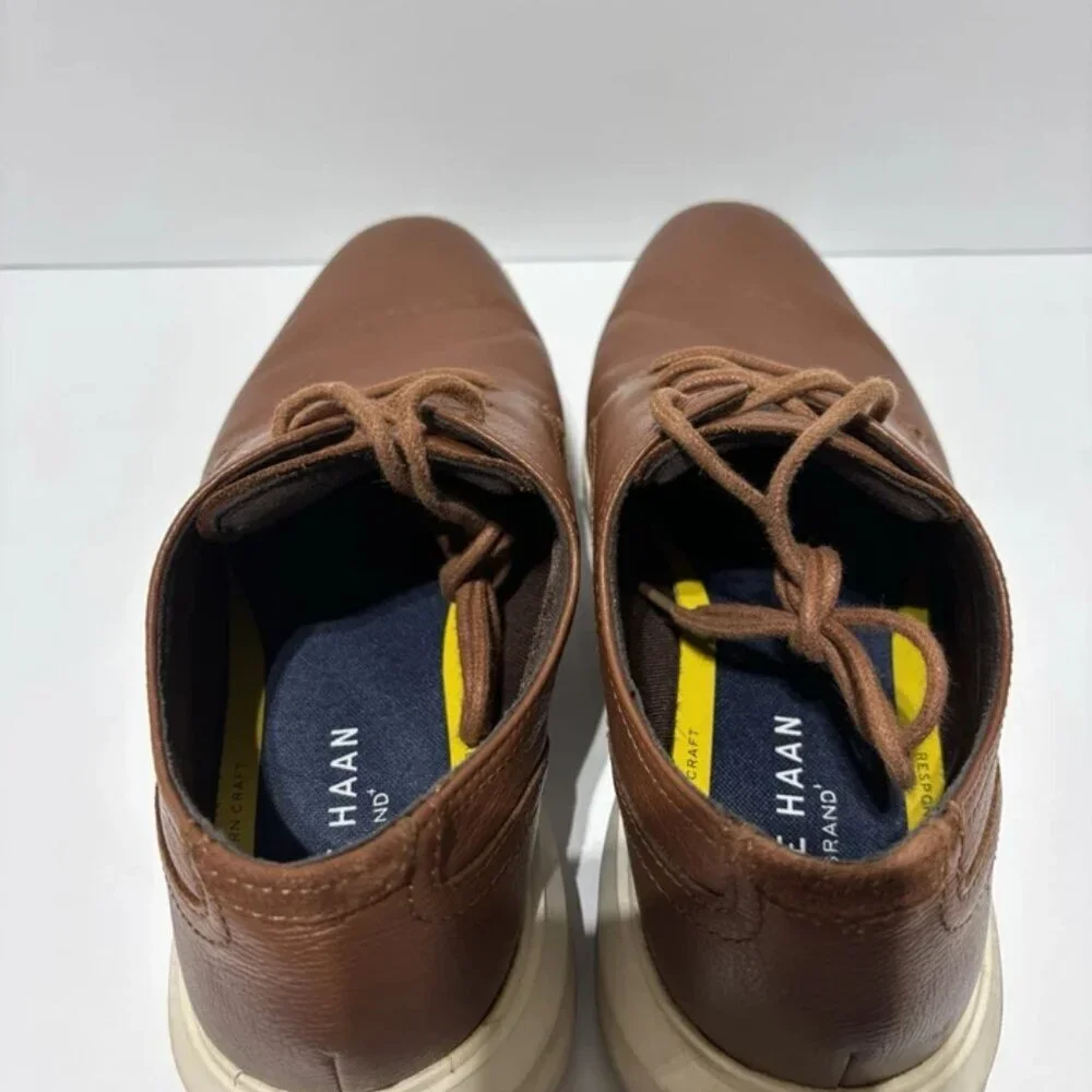 Cole Haan Men’s Grand+ Plain Toe Oxford Tan, Size 10 M